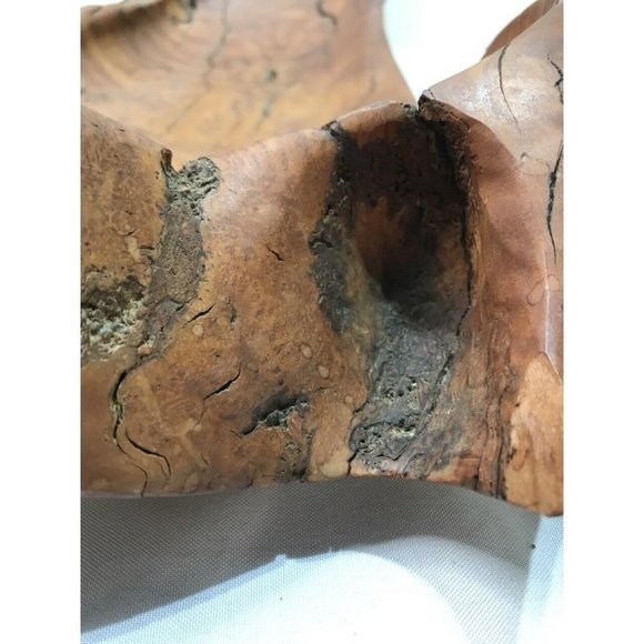 Vintage Wood Art Bowl Banks Peninsula Broadleaf New Zealand Signed 2001 22” - Picture 3 of 8
